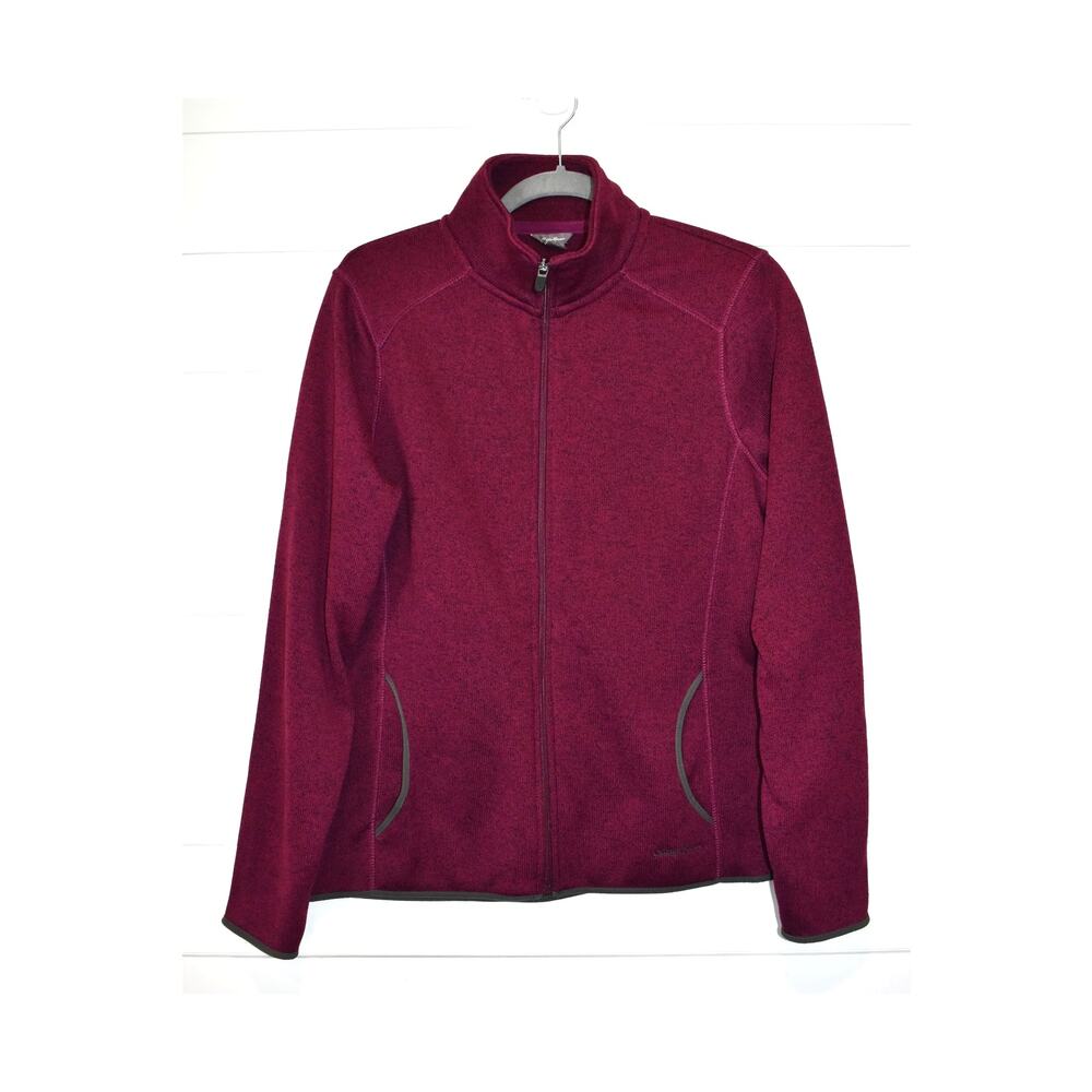 Eddie Bauer Purple Long Sleeve Full Zip Fleece Jacket Women’s XL Outdoor Camping